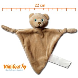 Minifeet Cuddly Blanket Bear – The Bear Gift for Small and Large Cuddle Fans for Cuddling, Grasping and Loving