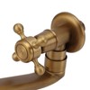Antique Garden Faucet with Extended Spout Antifreezing Copper Wall Mount