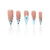 ArtiPrint Press-On Nails French Cream Cow Waterdrop Style, 3D Floral
