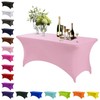 Mienocol Purple Spandex Tablecloths,6FT Stretchable Rectangle Table Cover Washable Tablecloth