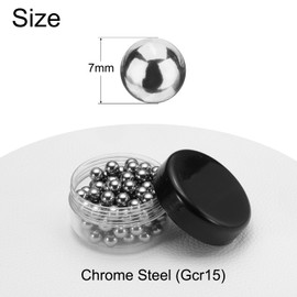 sourcing map 100 Pcs 7 mm Bearing Balls Chrome Steel Ball G50 Precision Balls