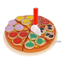 KRUZZEL Pizza for Slicing with Pizza for Slicing Pizza Wooden Various Toys 9354