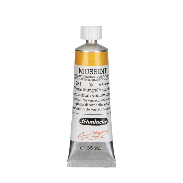Schmincke Mussini Oils Vanadium Yellow Deep 35ml Tube Series 5