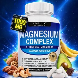 Mezcla 8 En 1 De Magnesio 1000 Mg Para Hombres Y Mujeres