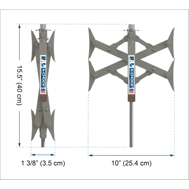 X-Chock Wheel Stabilizer - Pair - One Handle - 28012