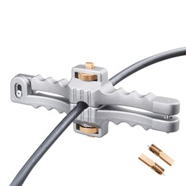 Xunsomten -1pcs Armored Fiber Optic Cable Stripper Armored Cable Longitudinal Stripper wire Stripper Tool Coaxial Mid Span Cable Stripper, Adjustable Cutting Depth 10-25mm Diameter