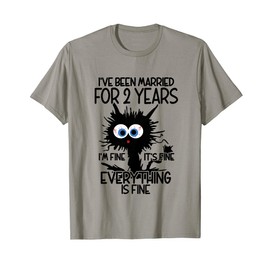 Cotton Wedding I've Been Married For 2 Years T-Shirt