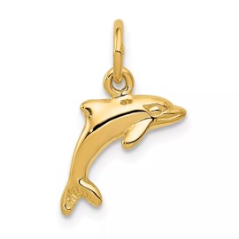GlittersandGold 14k Dolphin Pendant Bracelet Necklace
