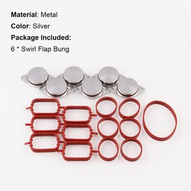 LPFIDI 6 x 33 mm Swirl Flap Replacements Removal Blanks Manifold Gaskets Compatible with 320d 330d 520d 525d 530d 730d