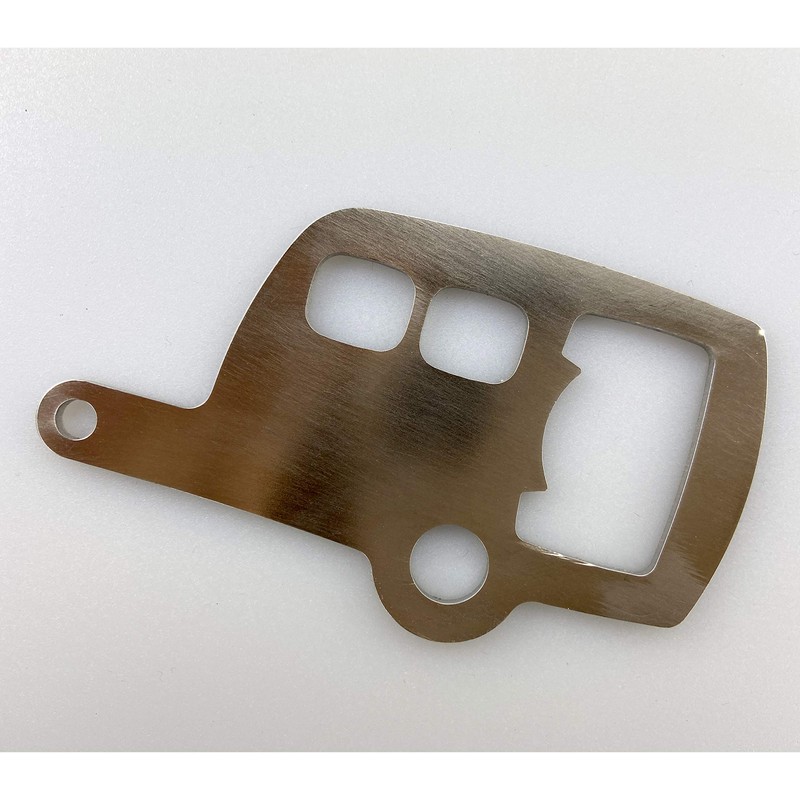 Stainless Steel Bottle Opener for Real Campers in Caravan Design/Keyring