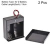 uxcell Battery Case Storage Box 2 Slots x 1.5V 2-Wire