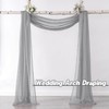 DONREN 288 Inch Length Window Scarf - Extra Long Grey
