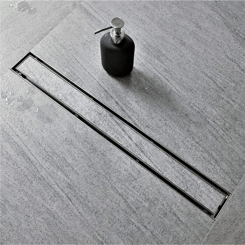 Neodrain 18-Inch Linear Shower Drain with Tile Insert Grate,Brushed 304