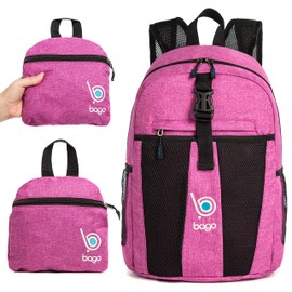 Bago Lightweight Small Hiking Backpack for Women Men Kids- 25L Travel Day Pack - Foldable Waterproof Hiking Daypack Backpack Ultralight for Outdoor and Sports - Packable Backpack (SnowPurple)