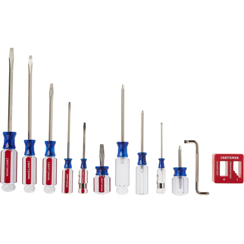 CRAFTSMAN 12 pc Screwdriver Set, phillips slotted magnetizer new CMHT65044