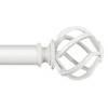 KAMANINA White Curtain Rod 32 to 58 inch (2.6-4.8ft), 1