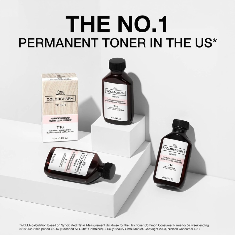 Wella Color Charm Permanent Liquid Hair Toner T-14, Silver Lady,