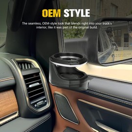 BUNKER INDUST Window Cup Holder Compatible with 2019 2020 2021 2022 2023 2024 Dodge Ram 1500 2500 3500, 1 Pair Car Door Cup Drink Holder, Driver and Passenger Side