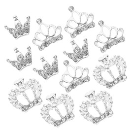 Healvian 12pcs Crown Rhinestones Nail for Manicure Art Decorations Nail Ornaments Sparkling Accessories for Christmas Birthdays and Special Occasions
