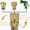 Garden hose connector, brass hose connector kit, 1/2 "and 3/4"