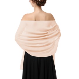 Shawls and Wraps for Evening Dresses, Chiffon Shawl Wraps for Women, Elegant Shawls for Bridal Party, Lightweight Shawl for Dresses or Formal Occasions, Pashimina Bride Shawl for Wedding 79"x26"