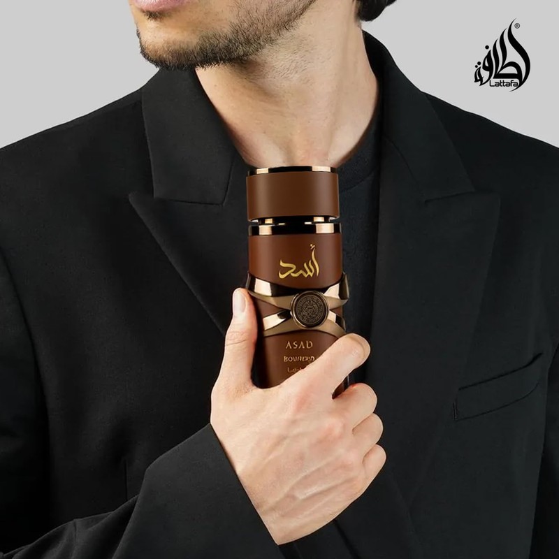 Lattafa Asad Bourbon for Unisex Eau de Parfum Spray, 3.4