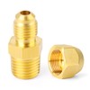 TAILONZ 2 PCS Brass Fittings, Flare Nut and Semi-Assembly, 1/4PT
