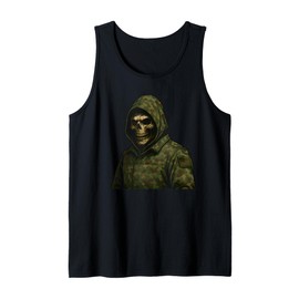 Cool Black Army Soldier in Gaming Mission Fighting Graphic Tank Top