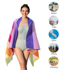 Battilo Microfiber Beach Towel - Extra Large 71x39 Inch - Quick Dry, Sand-Resistant, Ultra Soft - Lightweight Travel Towel for Beach, Pool, Yoga, Travel, Camping, Picnic - Vibrant Printed Designs