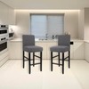 LAGAHS 2PCS Bar Stool Covers, Dark Gray Stretch and Removable