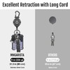 MNGARISTA 2-Pack Retractable Keychain, Heavy Duty Carabiner Badge Holder, Tactical