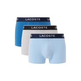 Lacoste - Calzoncillos Tipo Calzones de algodón elástico para Hombre, Paquete de 3, Aqua/Tranquil Blue/Dove Grey, X-Large