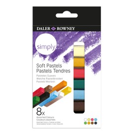 Daler Rowney Simply, Soft Pastel, Cardboard Box, 8 Assorted Colours