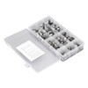 180Pcs Fuel Hose Clamps Kit Stainless Steel Injection Line Accessories