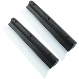 Bonsicoky 2 PCS 10 inch Silicone Car Squeegee - Flexible T-Bar Quick Dry Water Blade for Car, Windshield, Glass, Window Drying - Black
