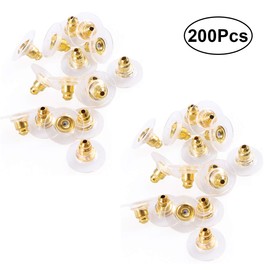 100 Pairs Clutch Earring Backs with Pad Earring Safety Backs,Gold