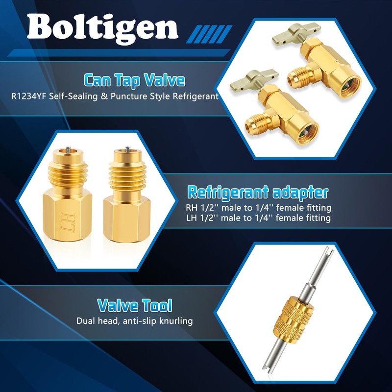 R1234YF Can Tap, R1234YF Self-Sealing and Puncture Style Refrigerant Can