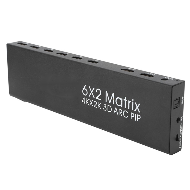 6x2 HD Multimedia Interface Switch Splitter 6 in 2 Out