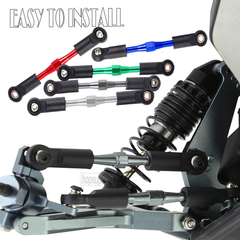 hopsupRC Adjustable Turnbuckles Upgrades Part for 1/10 Slash/Rustler/Stampede/Bandit VXL 4WD,