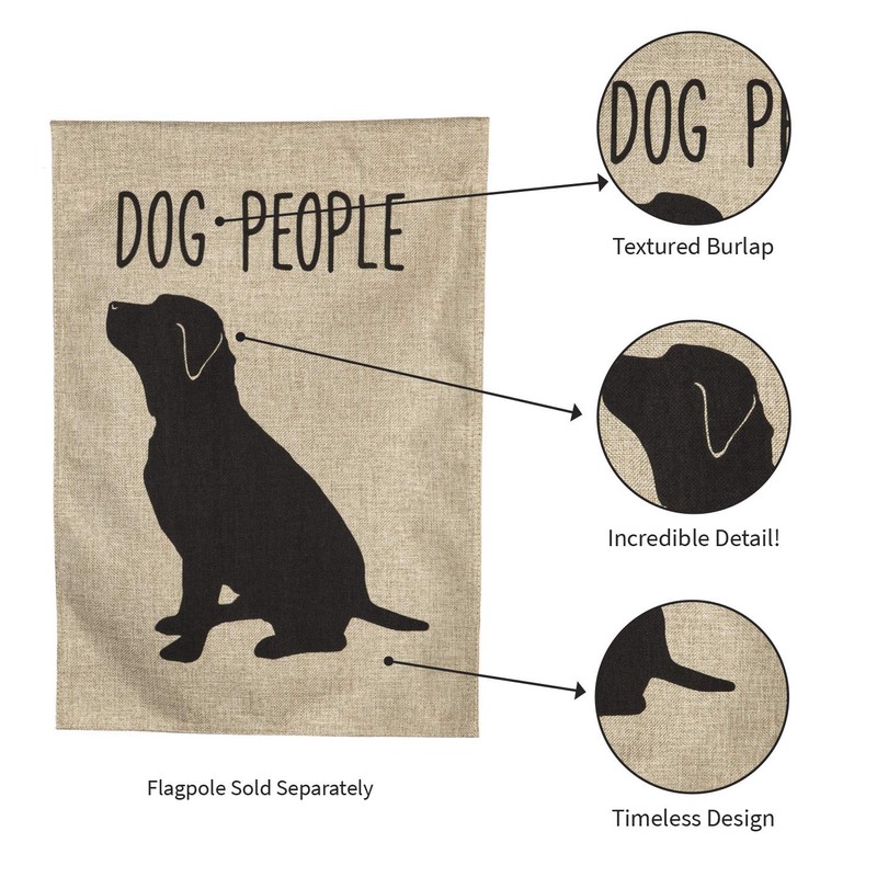 Dog People Garden Burlap Flag - 13 x 1 x