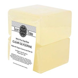 Saint Terra - Organic Oil Clear Glycerine Melt & Pour Soap Base, 2 Pounds