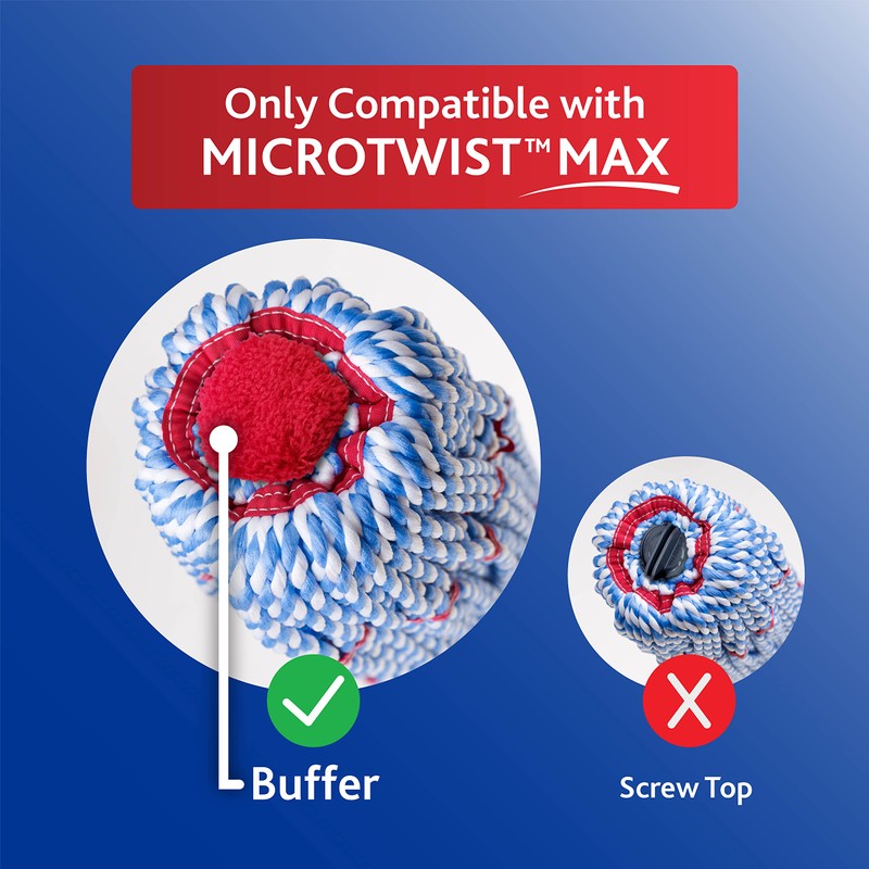 O-Cedar MicroTwist MAX Microfiber Twist Mop with 1 Extra Refill