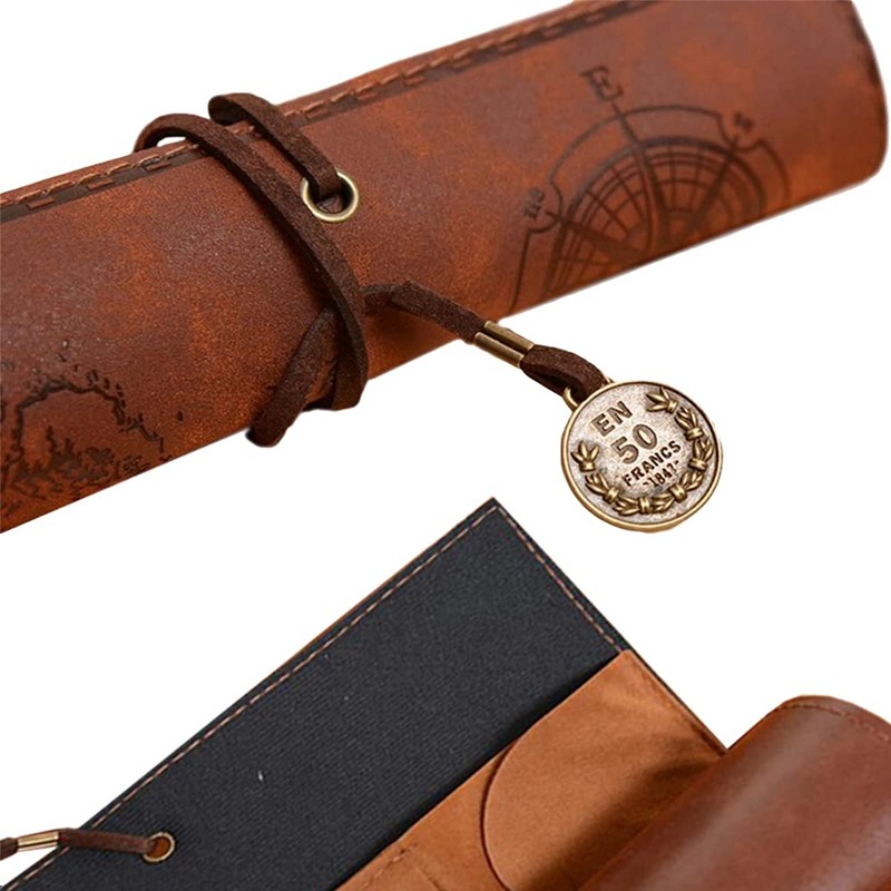 BetterJonny Leather Pencil Case, Vintage Pencil Case, Retro Pencil Case,
