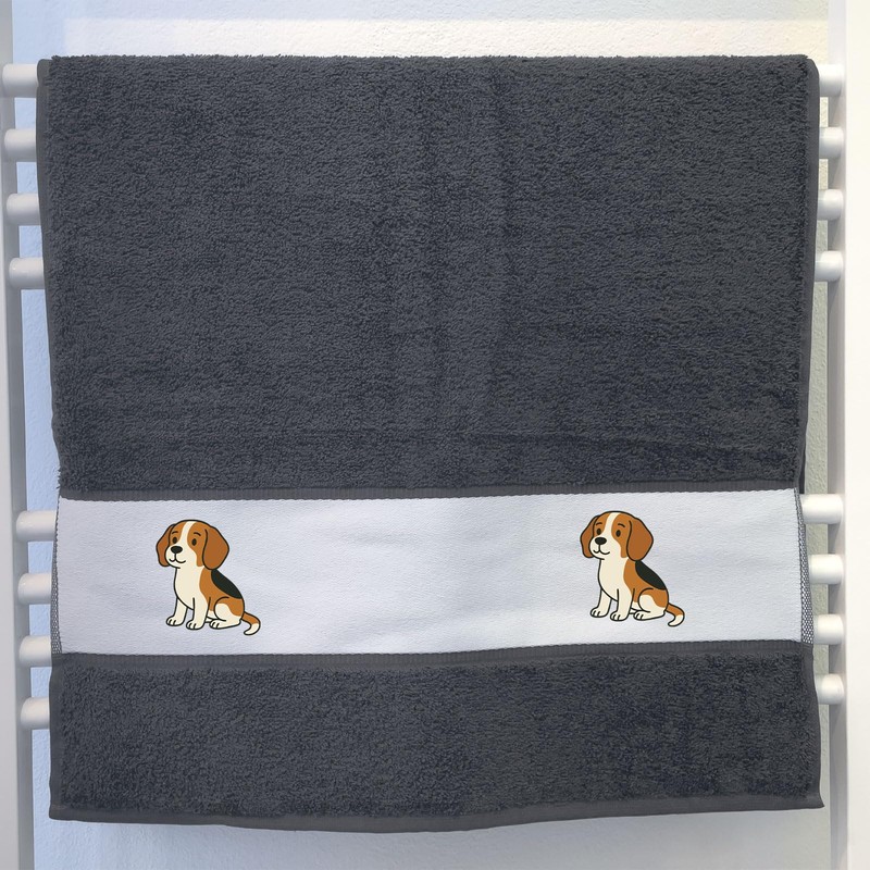 Huuraa Hand Towel Beagle Comic Beagie Gift 50 x 100