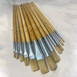 Leather Unlimited 12 Piece Paint Brush Set for Dyeing or Painting - Leather Craft Paintbrushes