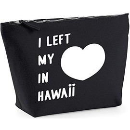Hippowarehouse I left my heart in Hawaii printed make up cosmetic wash bag 18x19x9cm