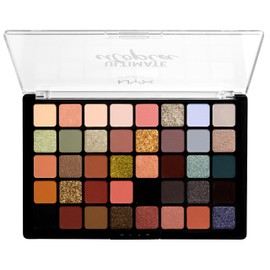 NYX Professional Makeup Ultimate Eye Shadow Palette, Pressed Pigments, 16 Shades, Matte, Satin, Metallic, Shimmery, Satin, Metallic or Mate Finish, Shade: Ultimate Utopia