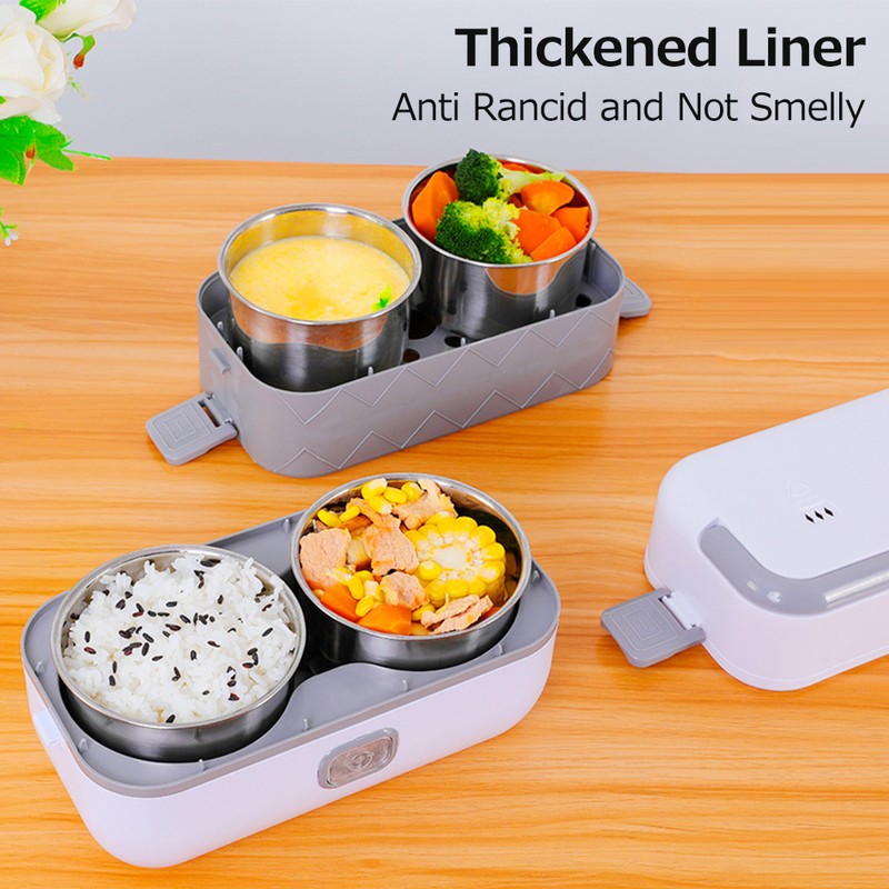 Electric Lunch Box Pluggable Heating Single / Double Layer Insulation