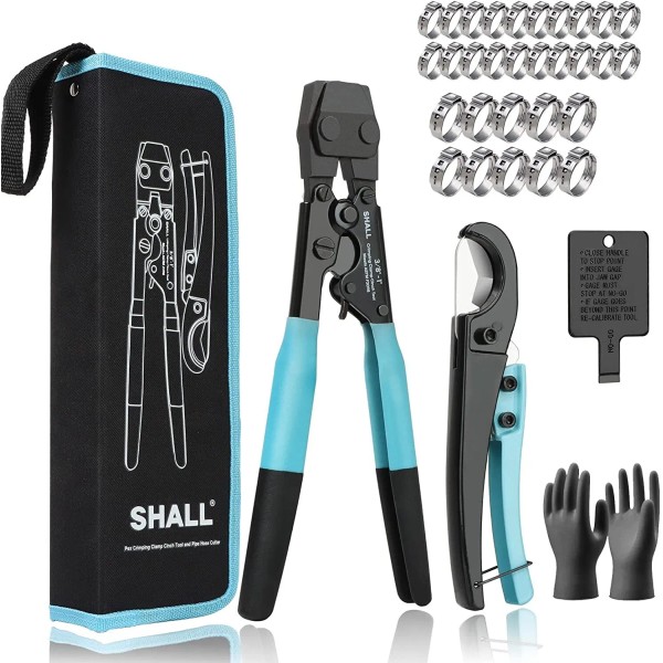 SHALL Pex Crimping Clamp Cinch Tool and Pipe Hose Cutter,Meets