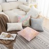 LIGICKY Set of 2 Fluffy Grey Faux Fur Pillow Covers